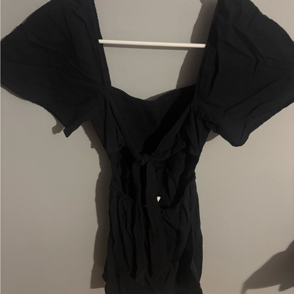 Princess Polly Black Ruffled Dress size 4 - Picture 3 of 7